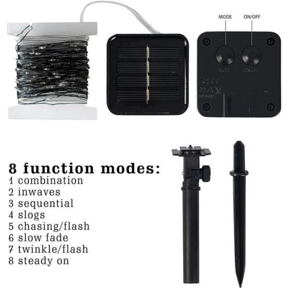 2 Pack Purple and Orange Fairy String Lights, Total 80FT 240LED - Picture 3 of 8